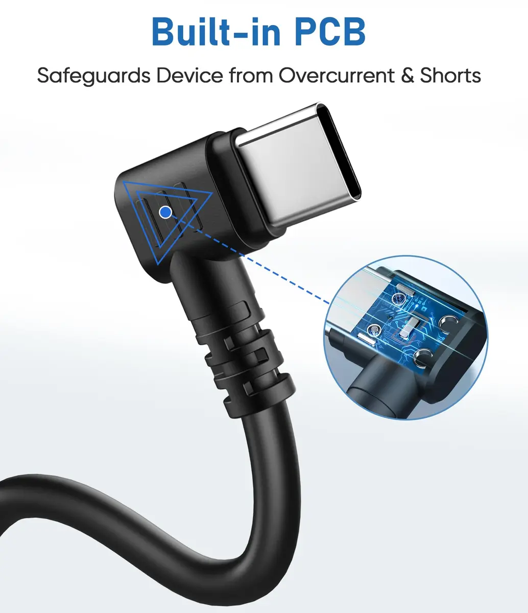 Gonifeto USB C to USB C Dash Cam Power Cord 6Ft | Thick Copper Shielded, 90° Angle, Safe Charging - view 4