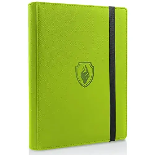 Fabmaker 9 Pocket Card Binder for 540 Cards, Green | Collectible Trading Card Albums, Cases & Sleeves - main product image