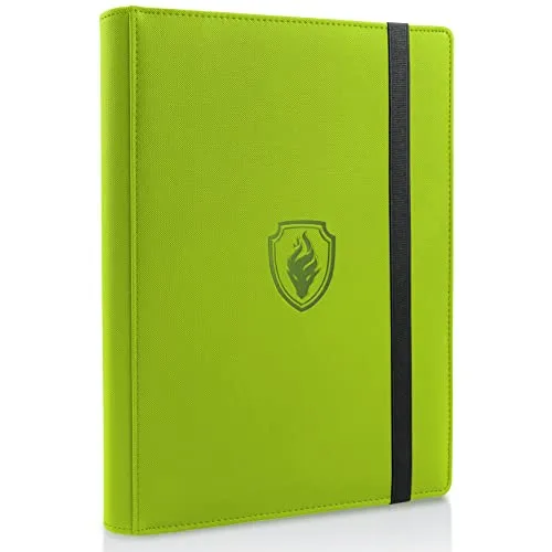 Fabmaker 9 Pocket Card Binder for 540 Cards, Green | Collectible Trading Card Albums, Cases & Sleeves - main product image