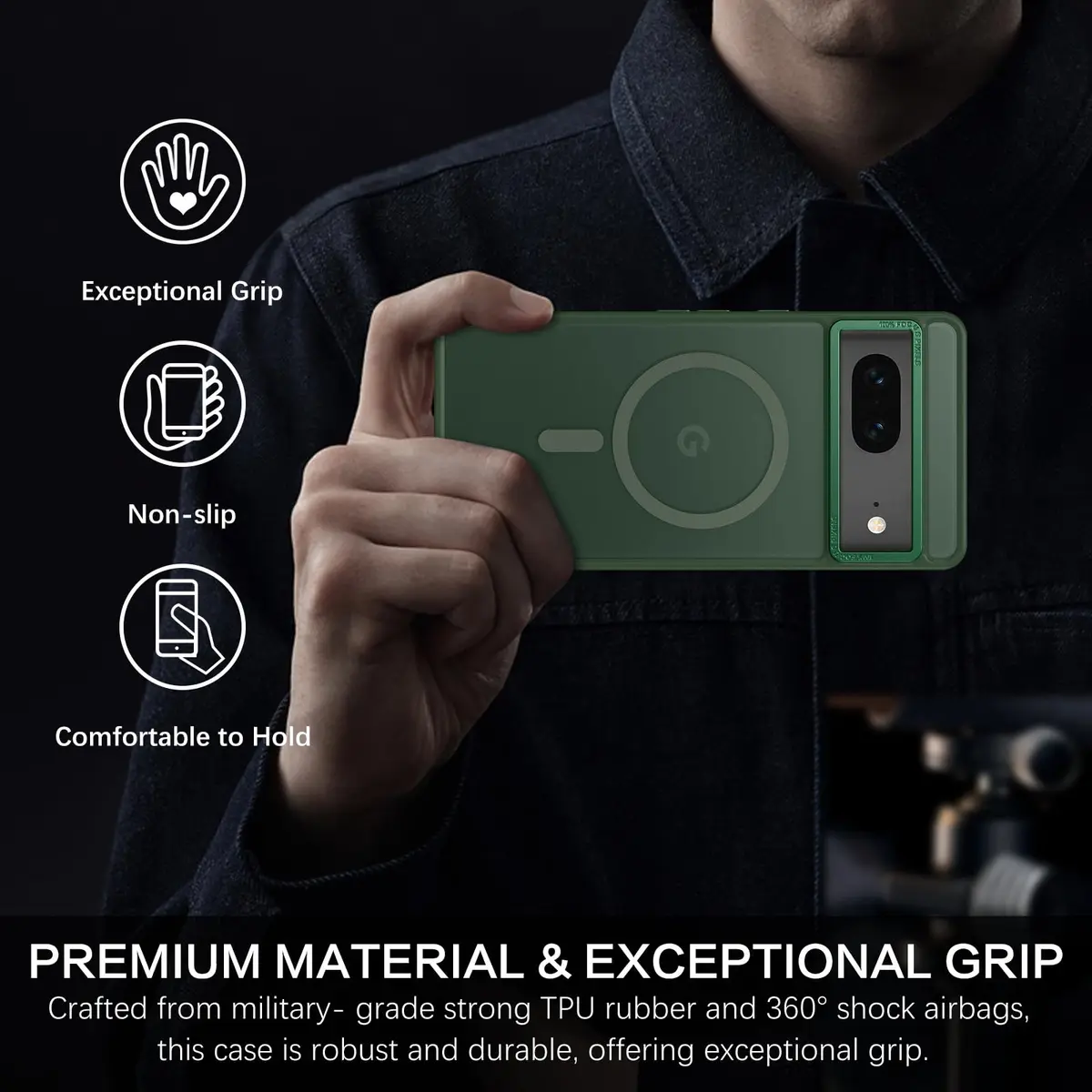 BENTOBEN Translucent Matte Case for Google Pixel 7 6.4" | MagSafe Compatible Slim Shockproof - view 6