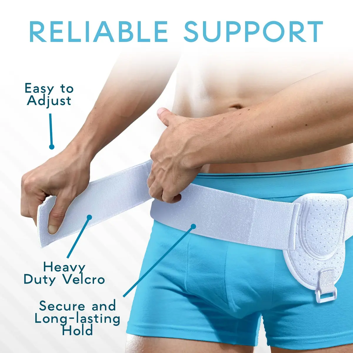 Adamson Hernia Support Belt for Men & Women | Adjustable Groin Hernia Truss (100cm/39.4in) - view 6