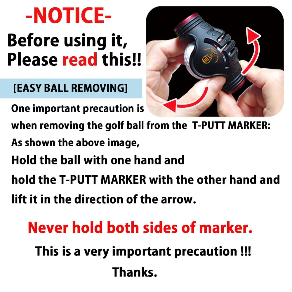 BIRDIE79 T-PUTT 360° Golf Ball Marker Tool, 3 Pens, Gift Box | Precision Alignment & Portable Design - view 7