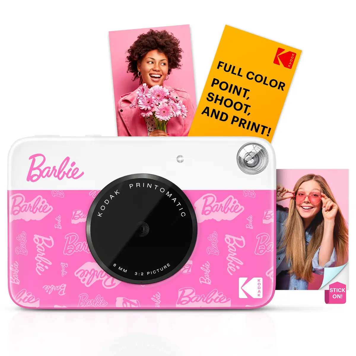 Kodak Printomatic Barbie Edition Instant Camera - 5MP Prints 2x3” Sticky-Back Photos | Auto-Focus, Built-in Flash, Color - main product image