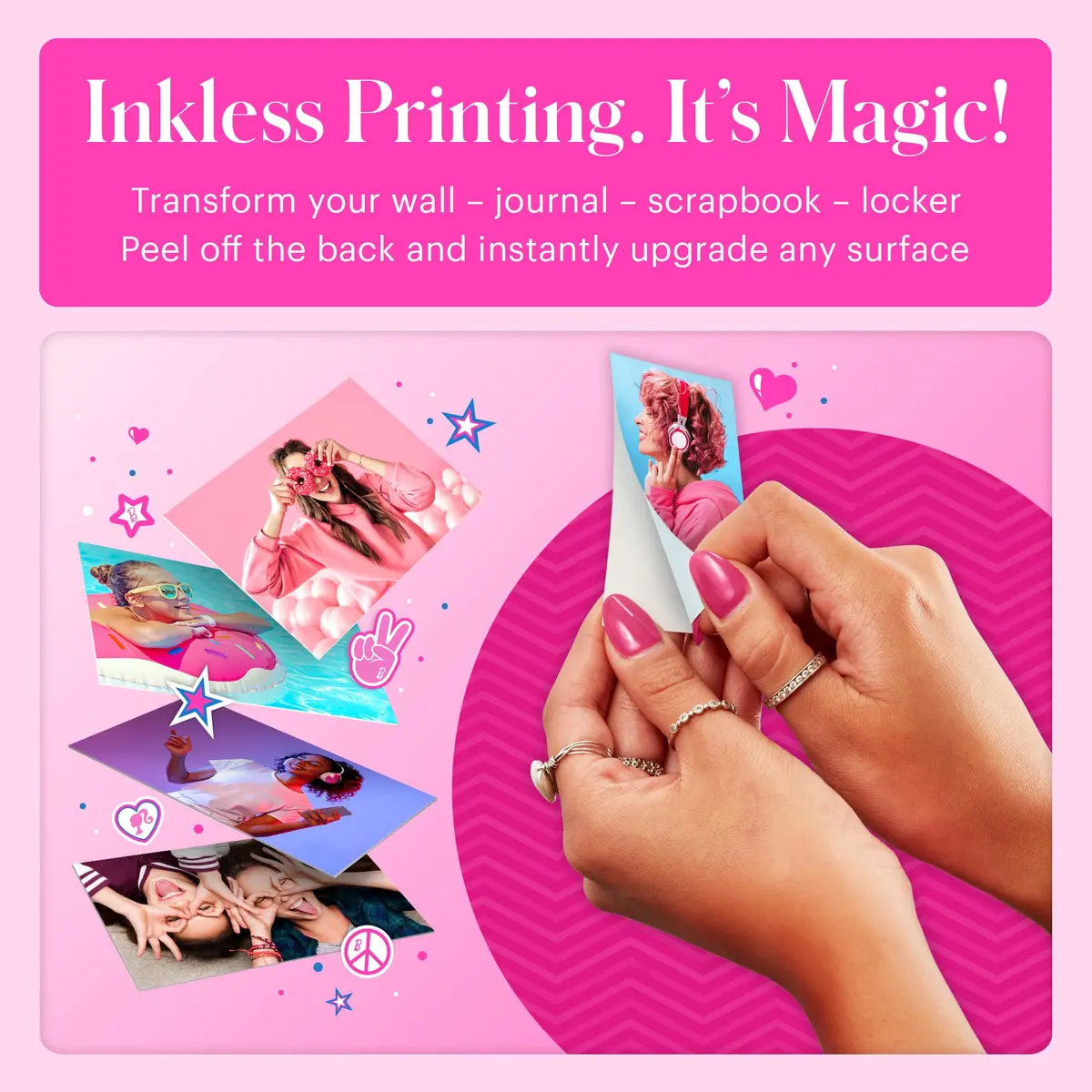 Kodak Printomatic Barbie Edition Instant Camera - 5MP Prints 2x3” Sticky-Back Photos | Auto-Focus, Built-in Flash, Color - view 4