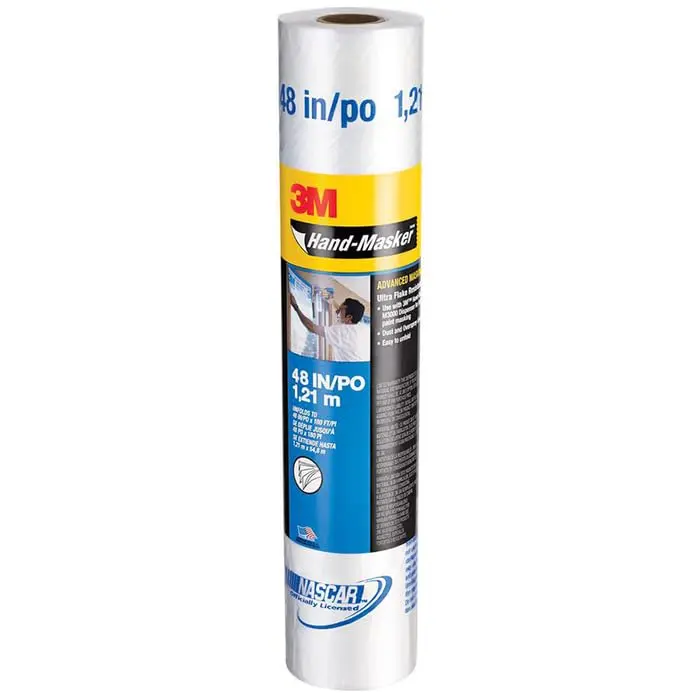 3M Masking Film 48" x 180 ft | Water-Resistant, Static Cling, 12 Rolls - main product image