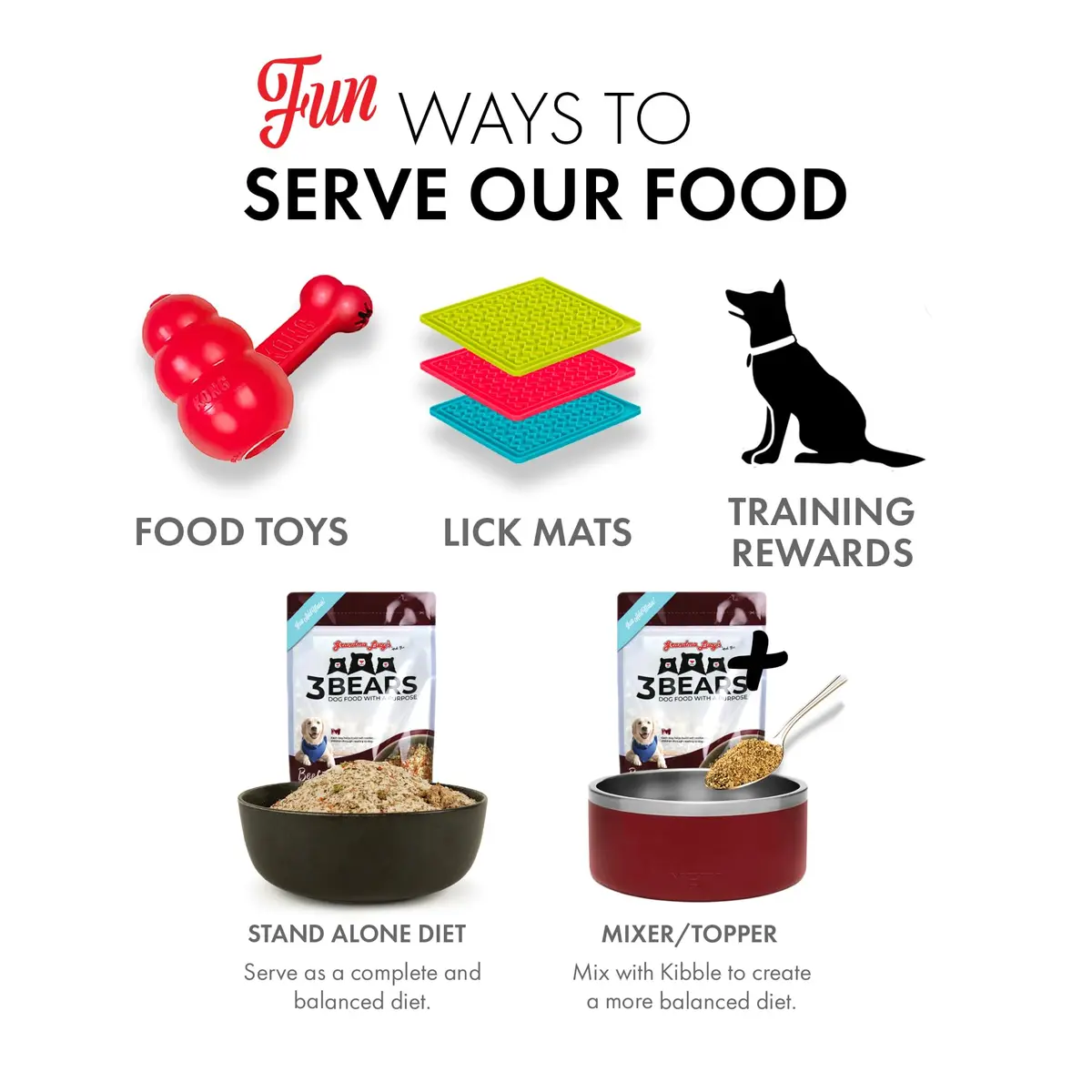Grandma Lucy's 3 Bears Beef Dog Food 8lb | Complete, Wholesome & USA Made - view 4