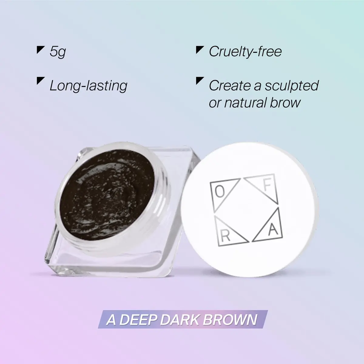 Ofra Eyebrow Gel - Dark Brown | Waterproof Semi-Permanent Brow Filler, 5g - view 2