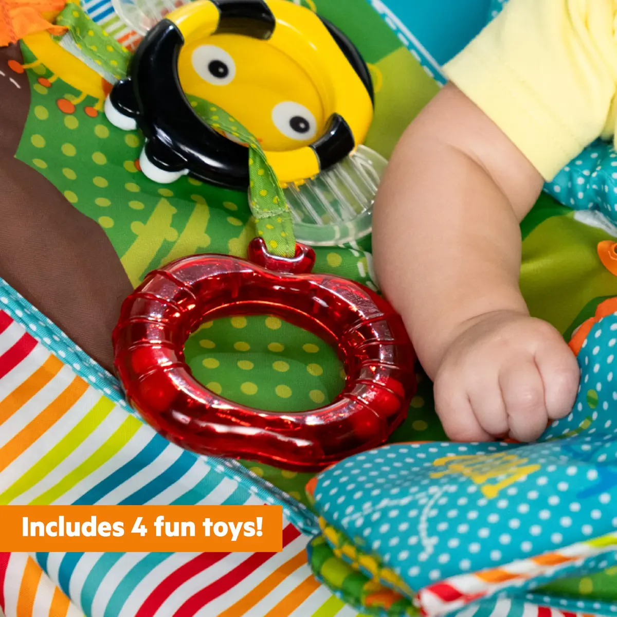 Bright Starts Pop 'N Jump Portable Baby Jumper | Foldable Indoor/Outdoor Enchanting Forest Fun for 6-12 Months - view 6