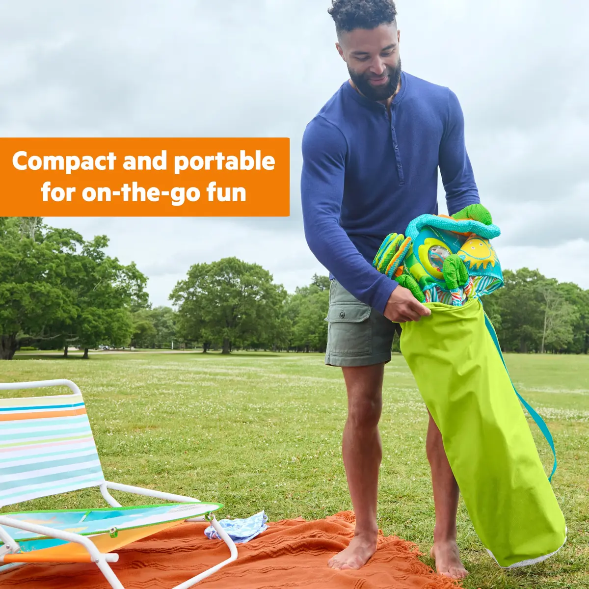 Bright Starts Pop 'N Jump Portable Baby Jumper | Foldable Indoor/Outdoor Enchanting Forest Fun for 6-12 Months - view 8