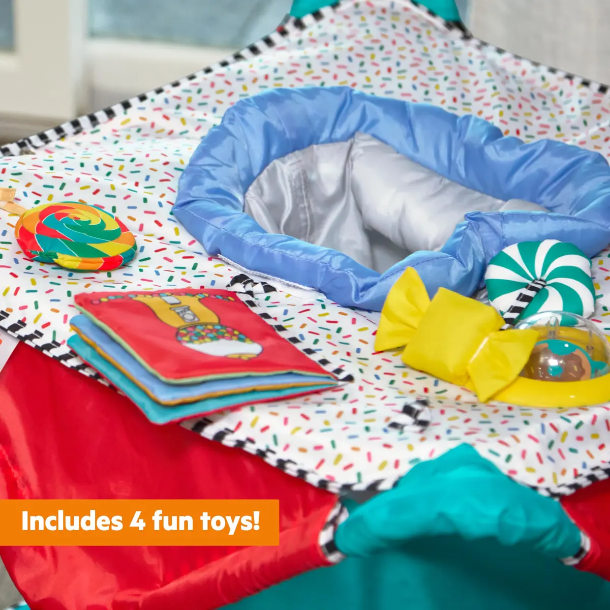 Bright Starts Pop 'N Jump Portable Baby Jumper with Sensory Toys | Foldable Indoor/Outdoor Baby Activity Seat (6-12 Months) - view 5