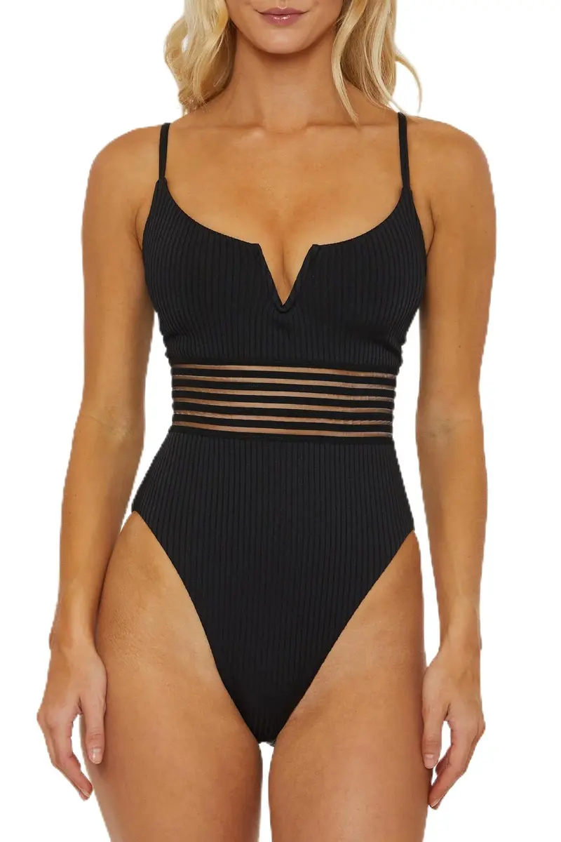 ISABELLA ROSE Mallorca Women's Maillot One Piece Swimsuit, Adjustable, Black, Medium | Elegant & Supportive - main product image