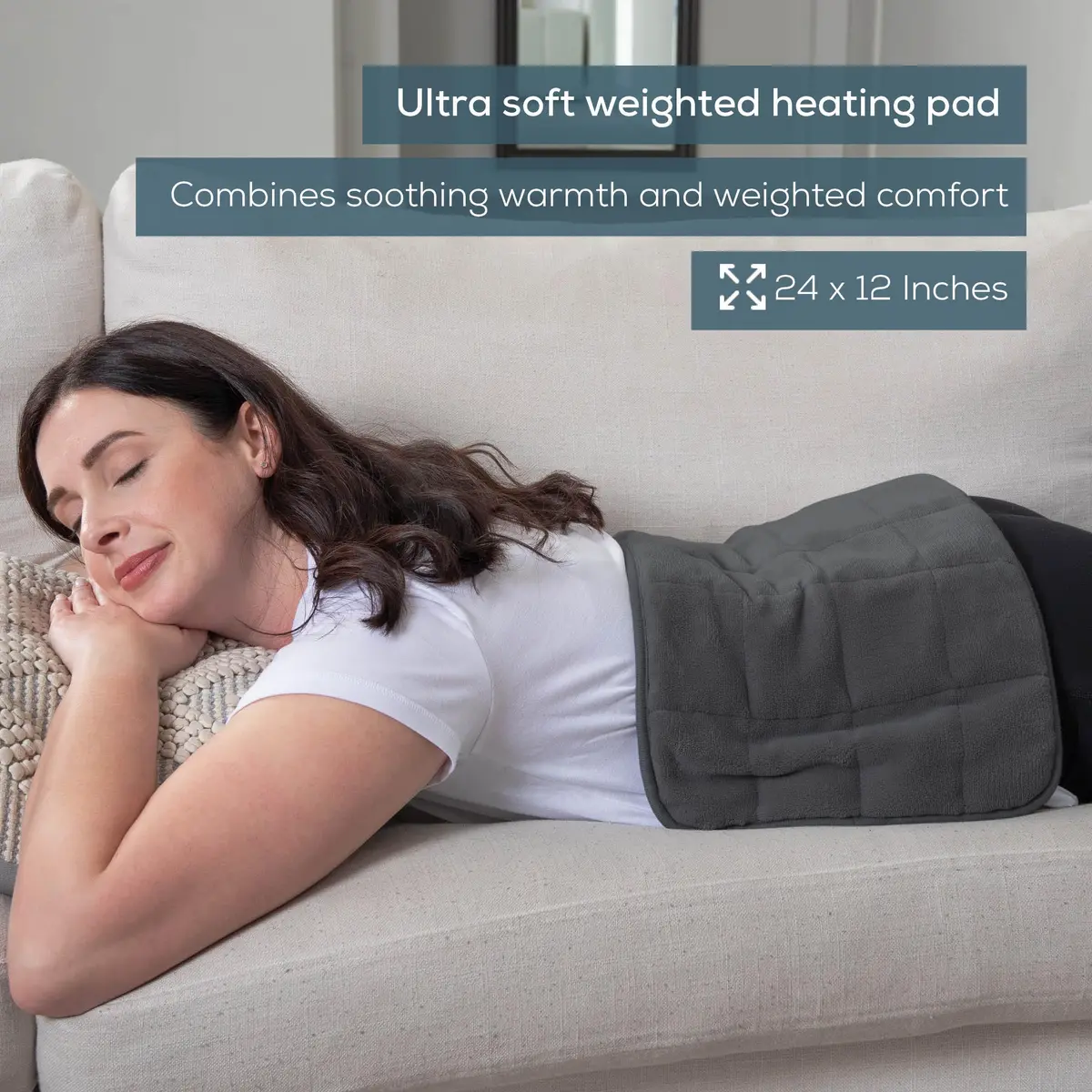 Beurer Weighted Heating Pad XL Size 12" x 24" | 6 Heat Levels, Auto Shut Off, Machine Washable, 3lbs - view 2