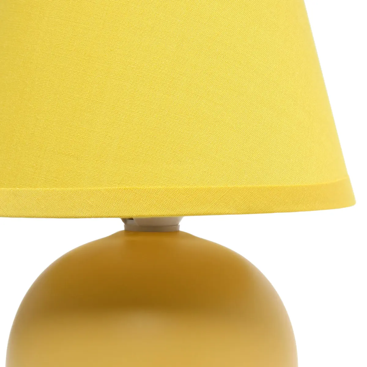 Simple Designs 8.66" 2-Pack Chic Little Globe Ceramic Table Lamp Set with Matching Tapered Shade for Living Room, Bedroom, Office - view 7