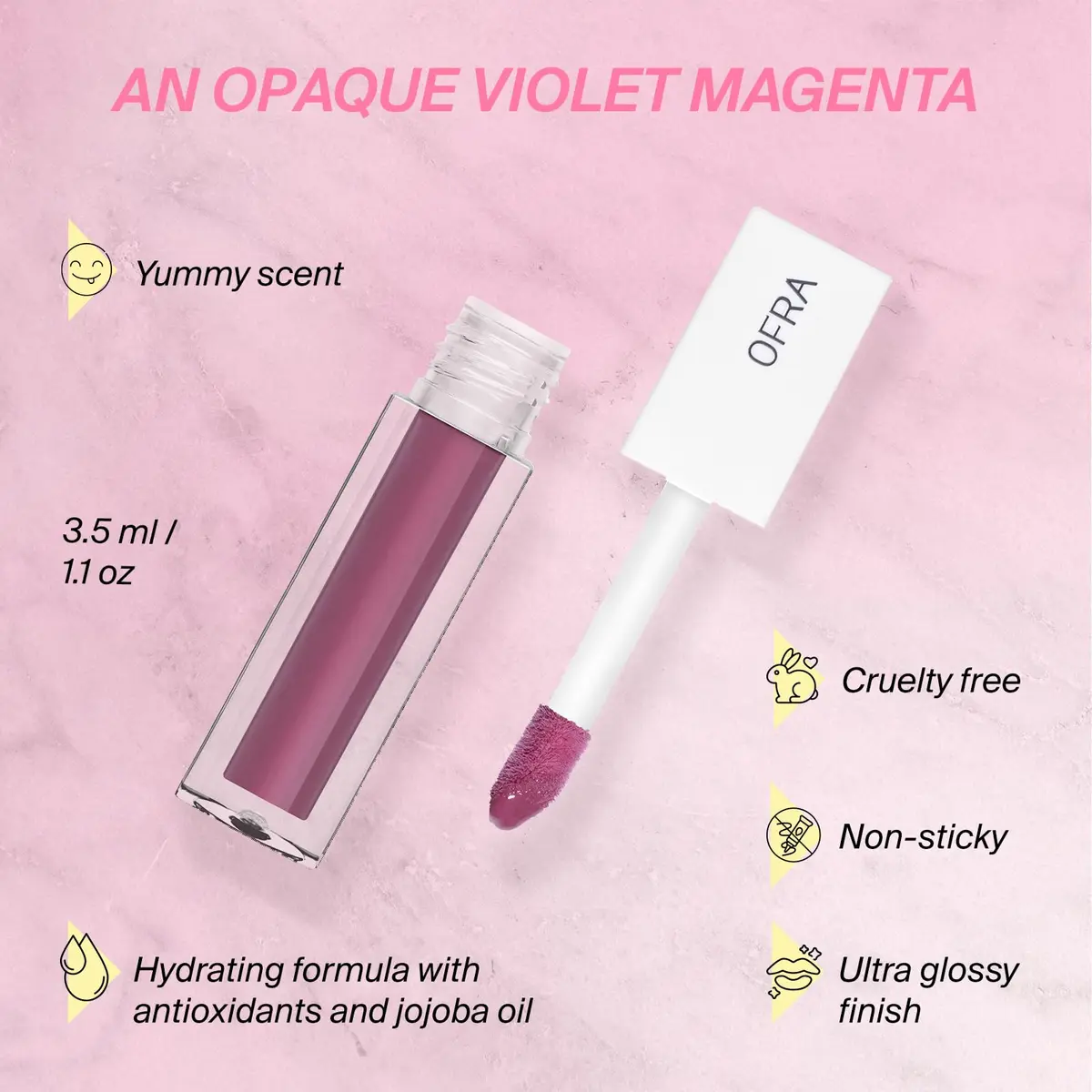Ofra Lip Gloss - Supernova 3.5ml | Ultra-Glossy, Long-Lasting Hydrating Lip Shine - view 6