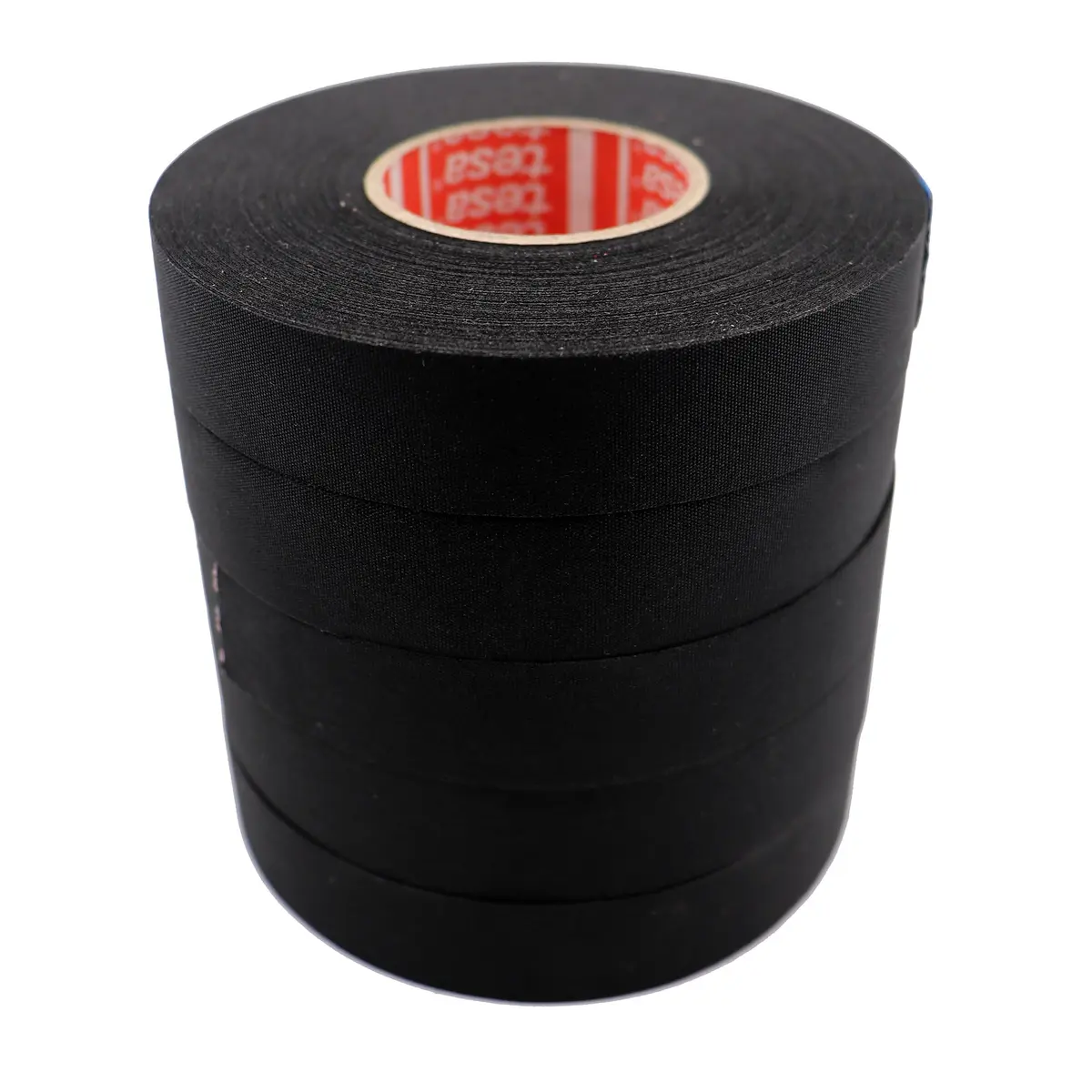KAINSC PRODUCTS KAWAGUCH INDUSTRIAL SCIENTIFIC Tesa 51036 19mm*25m Flag-Resistant PET Cloth Automotive Harnesses Tape for Automotive Engine, Protect Against High Temperature, Abrasion, Chemical & Fluid, 5 Rolls - main product image
