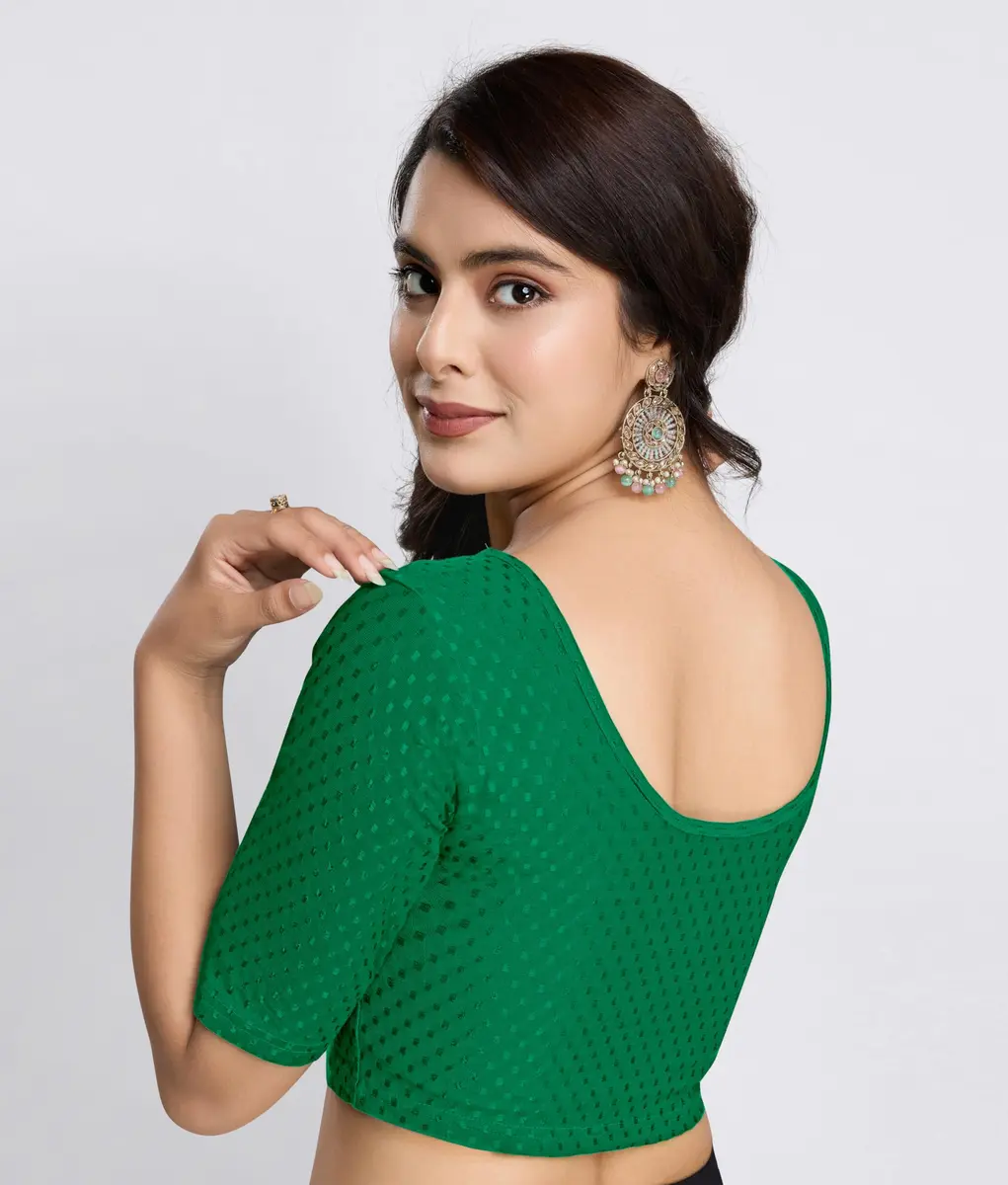TRENDMALLS Dobby Cotton Stretchable Saree Blouse | Stylish, Ready to Wear, 38-42 inch fit - view 7