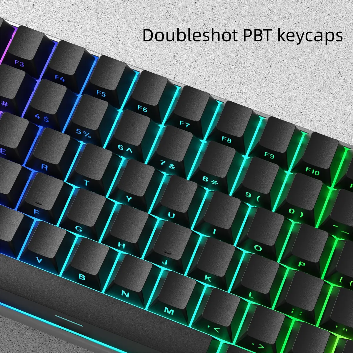 dagaladoo Double Shot PBT Shine Through Keycaps Set - Black Japanese Style Cherry Profile | 135 Keys - view 5