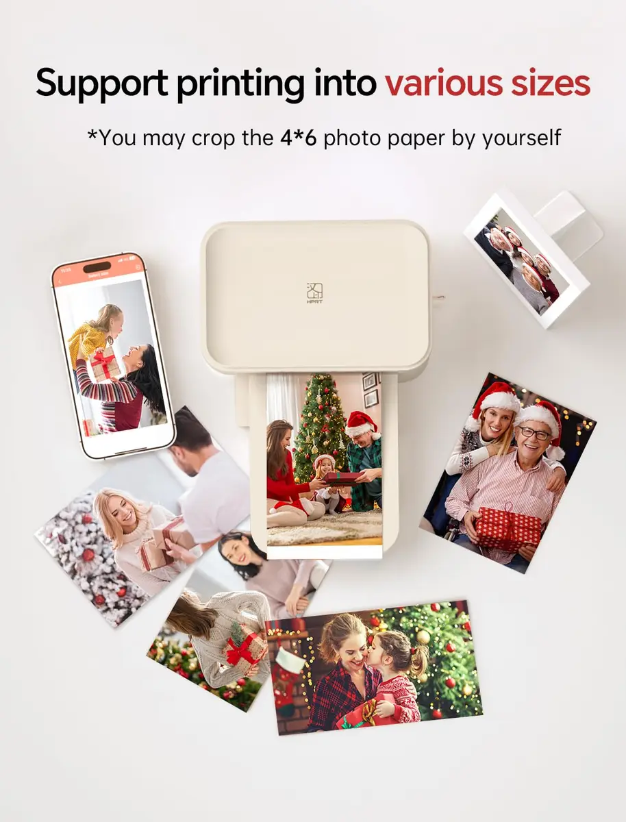 HPRT Photo Printer 4x6 | Portable Wireless Photo Printer for iPhone & Android, 20 Sheets & Ribbon, CP4100 - view 6