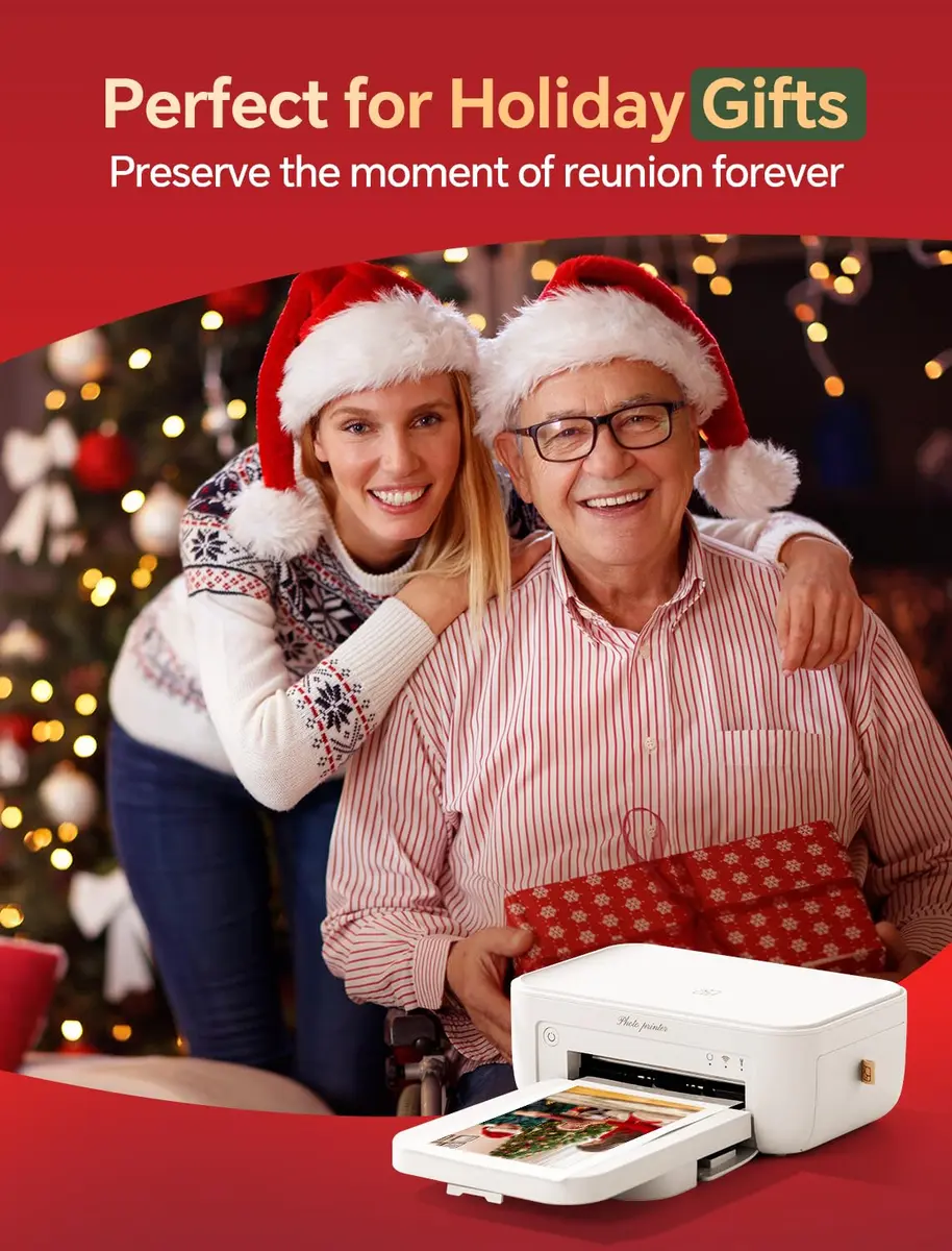 HPRT Photo Printer 4x6 | Portable Wireless Photo Printer for iPhone & Android, 20 Sheets & Ribbon, CP4100 - view 2