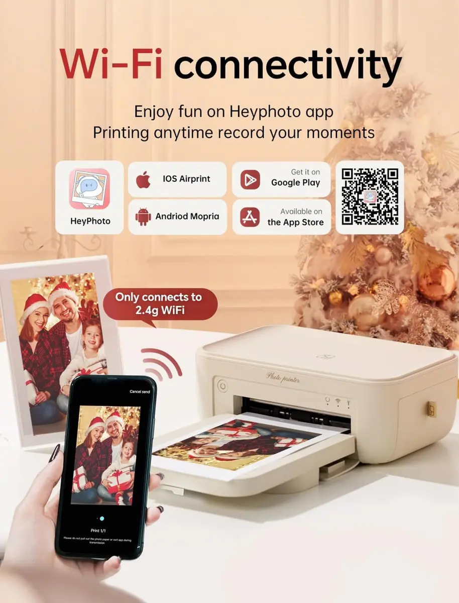 HPRT Photo Printer 4x6 | Portable Wireless Photo Printer for iPhone & Android, 20 Sheets & Ribbon, CP4100 - view 4