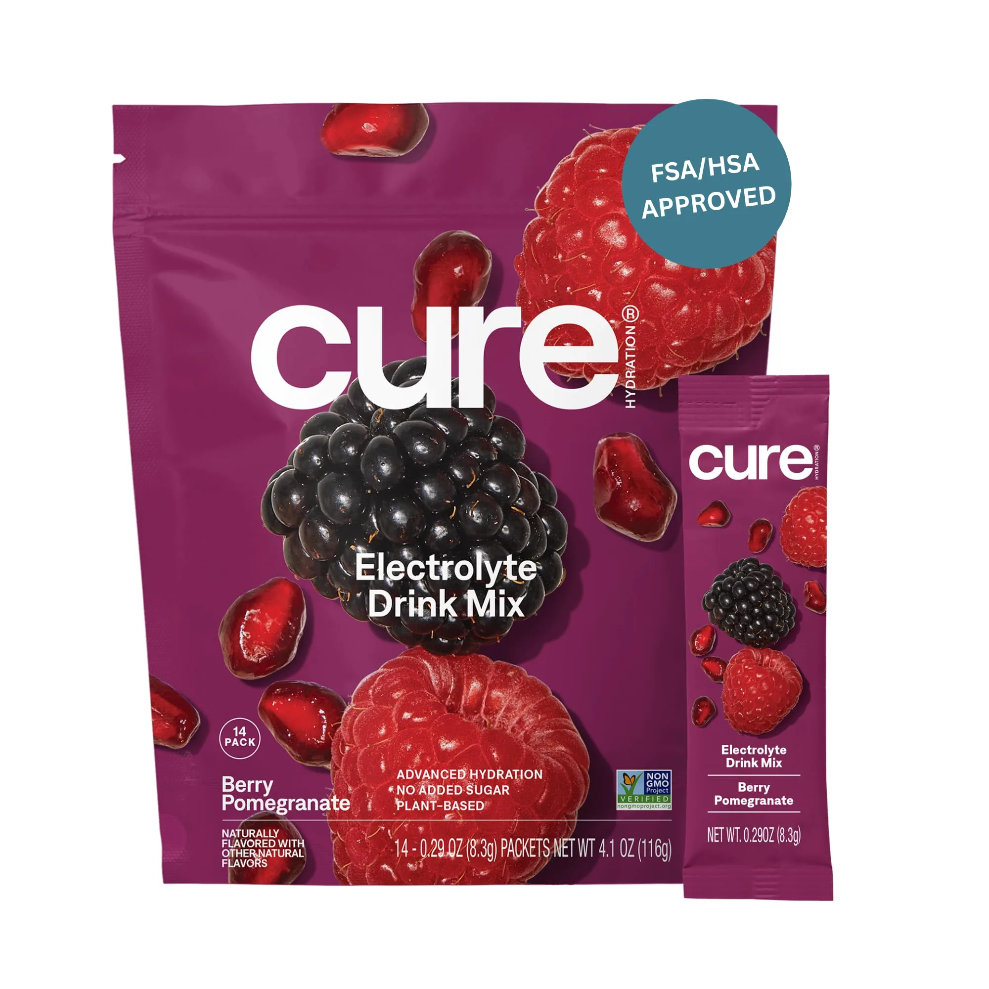 Cure Hydration No Added Sugar Electrolyte Drink Mix | Plant-Based Hydration Powder - main product image