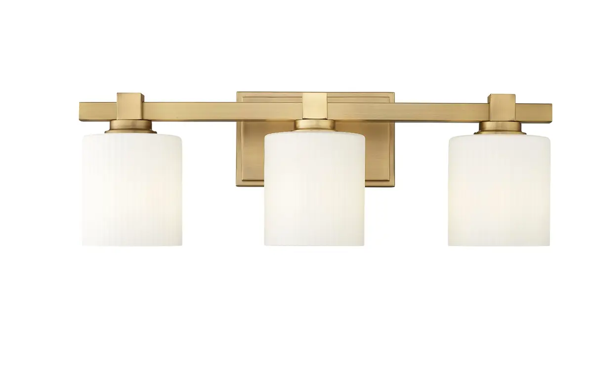 ML Lighting 23103-VB Indoor 3 Light Vanity in Vintage Brass | Elegant Bathroom Lighting - main product image