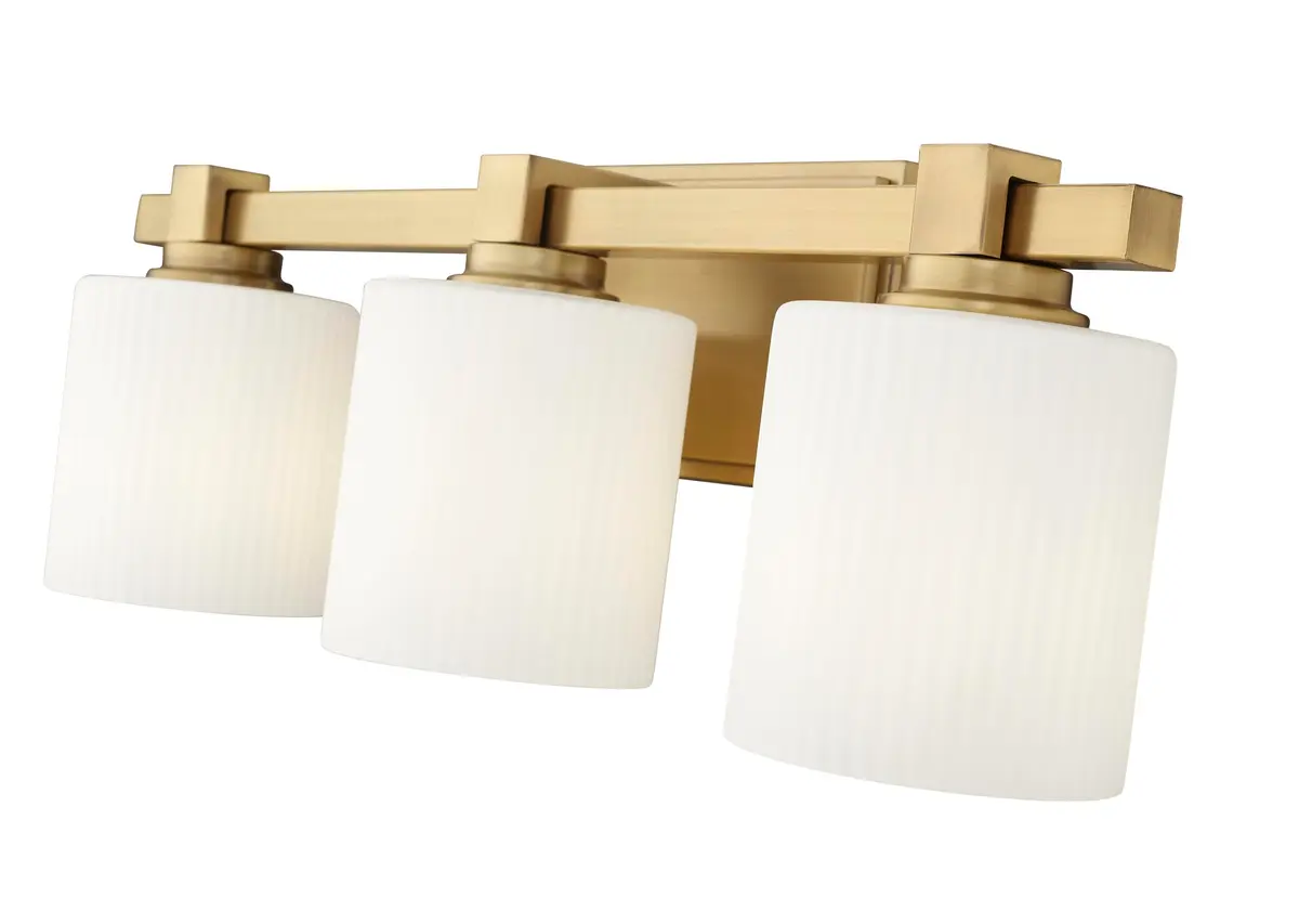 ML Lighting 23103-VB Indoor 3 Light Vanity in Vintage Brass | Elegant Bathroom Lighting - view 5
