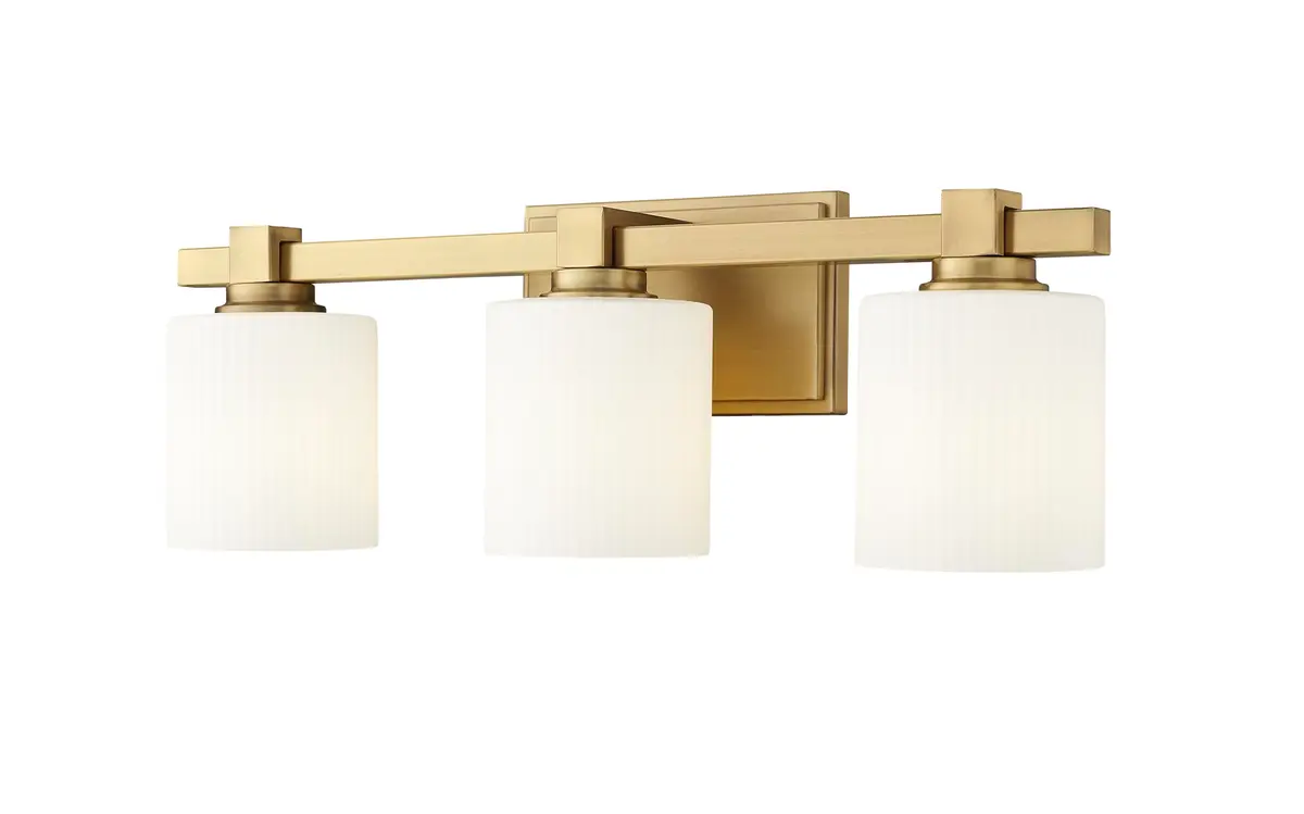 ML Lighting 23103-VB Indoor 3 Light Vanity in Vintage Brass | Elegant Bathroom Lighting - view 2