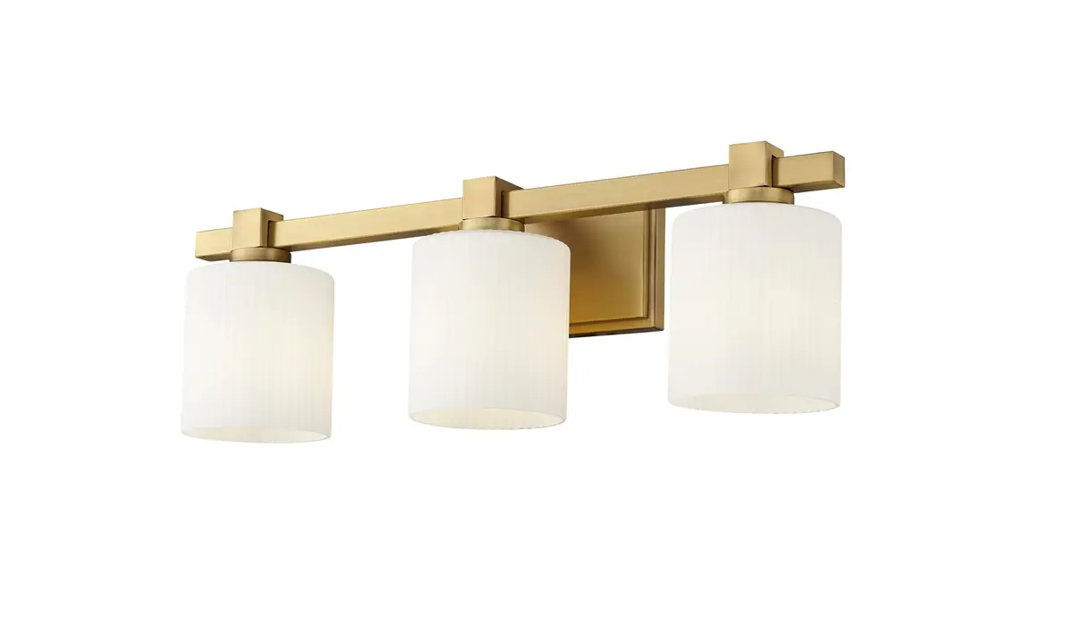 ML Lighting 23103-VB Indoor 3 Light Vanity in Vintage Brass | Elegant Bathroom Lighting - view 3