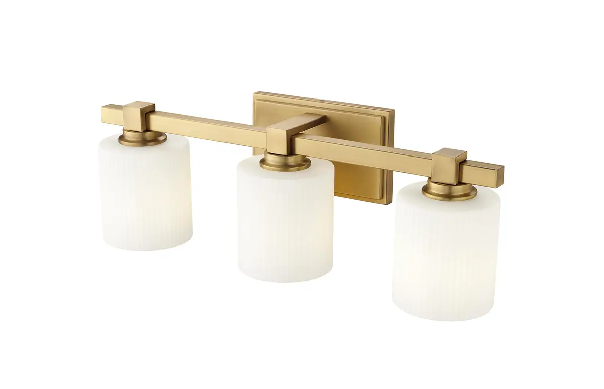 ML Lighting 23103-VB Indoor 3 Light Vanity in Vintage Brass | Elegant Bathroom Lighting - view 4