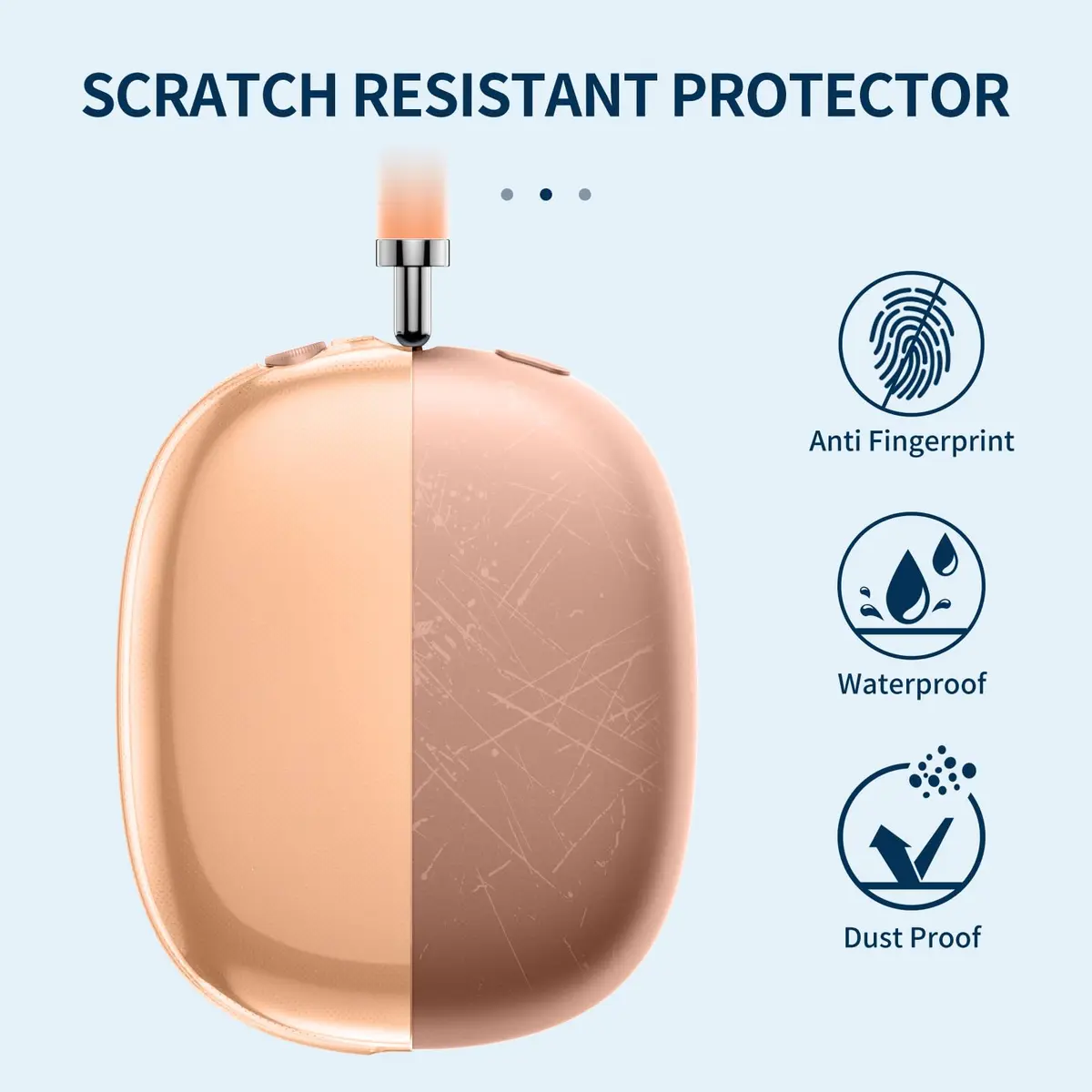 FINTIE Clear Case for AirPods Max 2 (2026) & AirPods Max 1 (2024/2020) | Transparent TPU Cover, Anti-Scratch, Precise Fit, Lightweight - view 2
