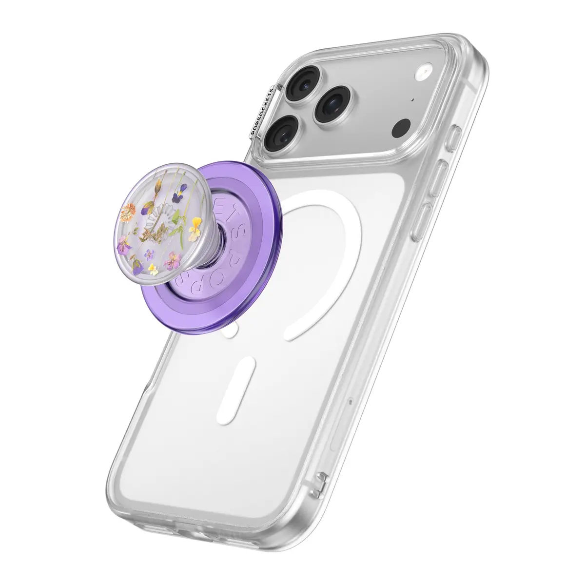 PopSockets Phone Grip for MagSafe | Magnetic Holder & Stand | Purple Fields - main product image