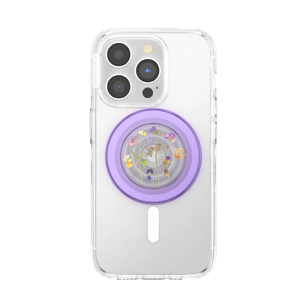 PopSockets Phone Grip for MagSafe | Magnetic Holder & Stand | Purple Fields - view 3