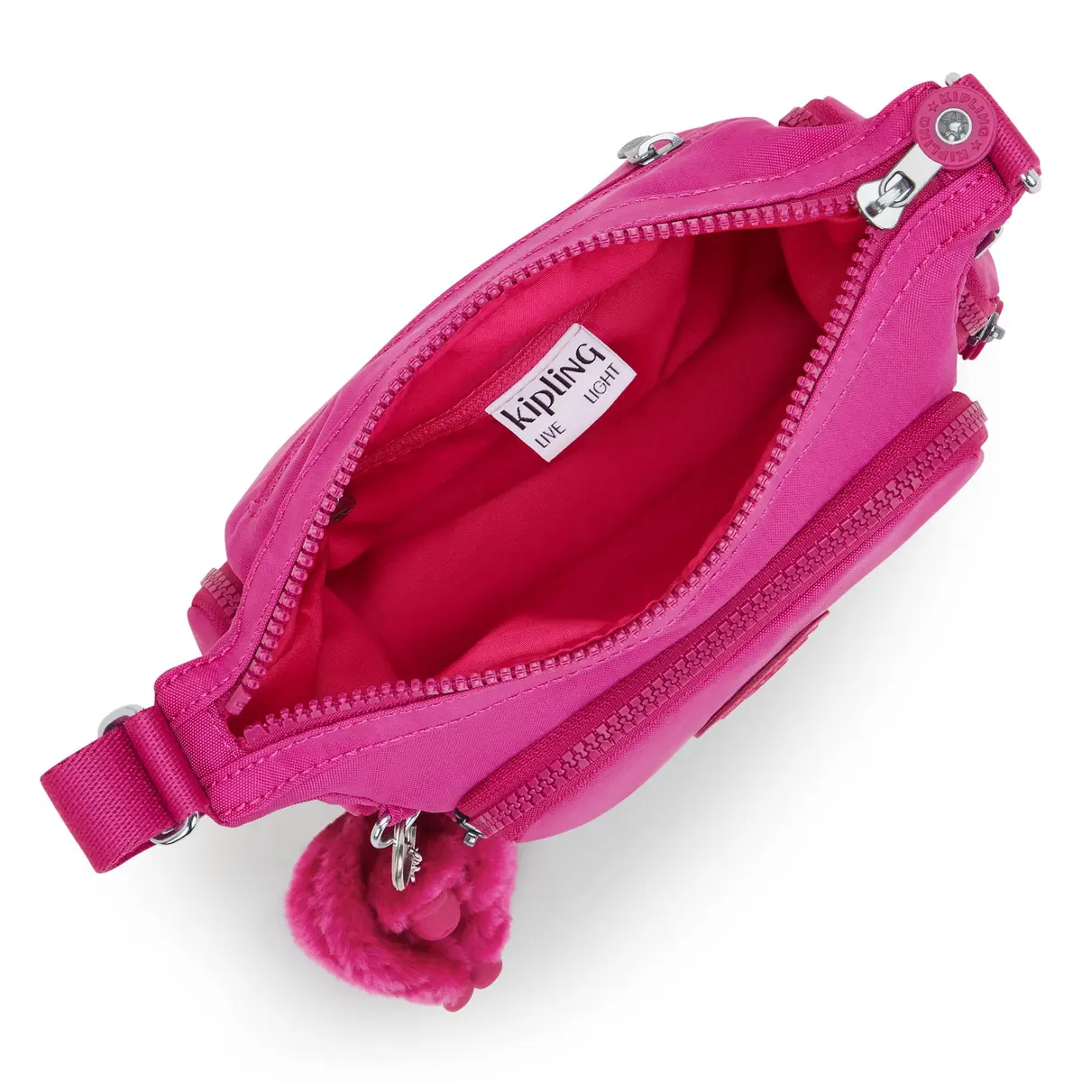 Kipling Gabbie Mini Crossbody Bag Glowing Fuchsia | Compact, Lightweight & Stylish - view 5