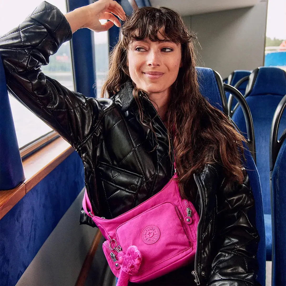 Kipling Gabbie Mini Crossbody Bag Glowing Fuchsia | Compact, Lightweight & Stylish - view 3