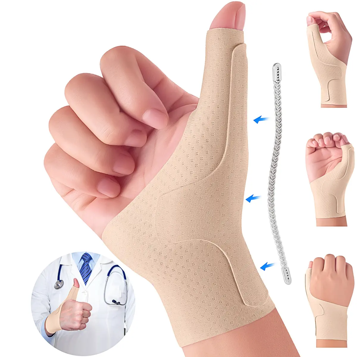 YISDU Wrist Thumb Brace Medium (20g) | Lightweight Compression Stabilizer for De Quervain's & Arthritis - main product image