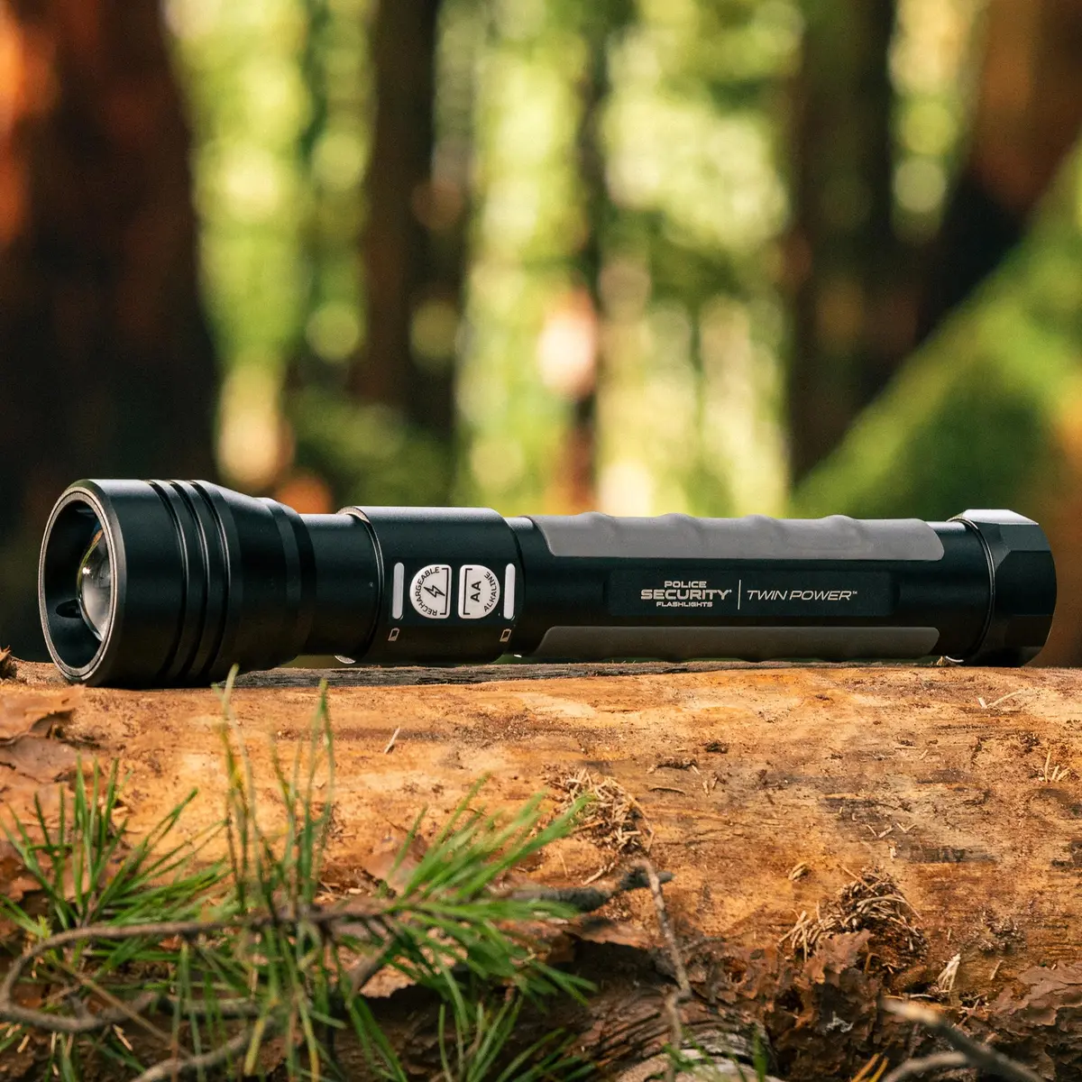 Police Security Twin Power 2000 Lumen LED Flashlight | Ultra-Bright Rechargeable, 13 Hr Runtime, Water & Impact Resistant - view 4