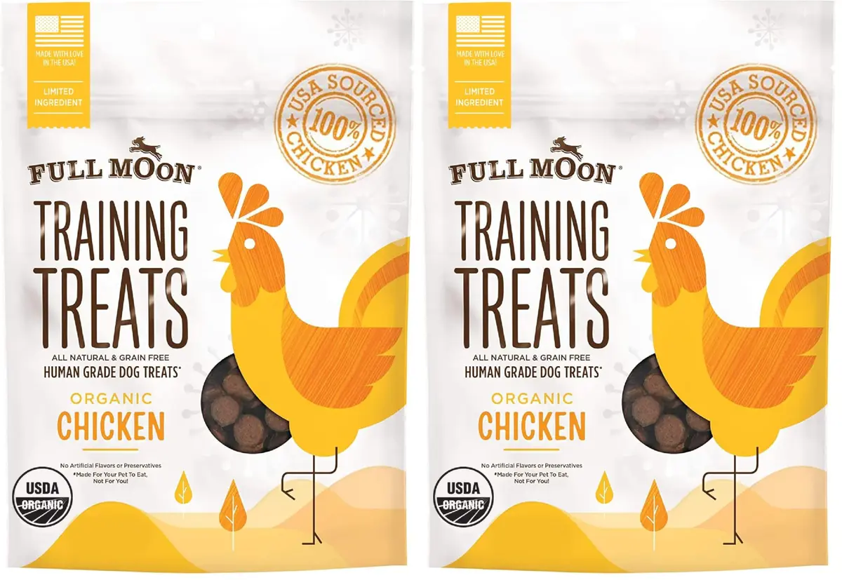 Full Moon USDA Organic Chicken Training Treats 175 Count (Pack of 2) | Human-Grade, All-Natural Dog Snacks - main product image