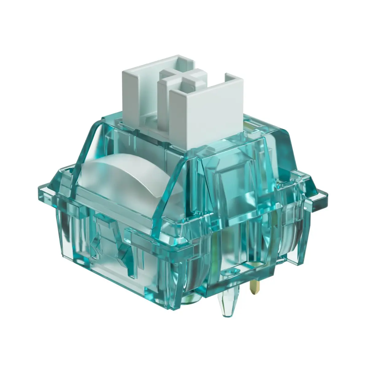 Akko Creamy Cyan Clicky Keyboard Switches (45pcs) | MX Style 5-Pin, 50gf, Pre-Lubed, LED Diffuser - main product image