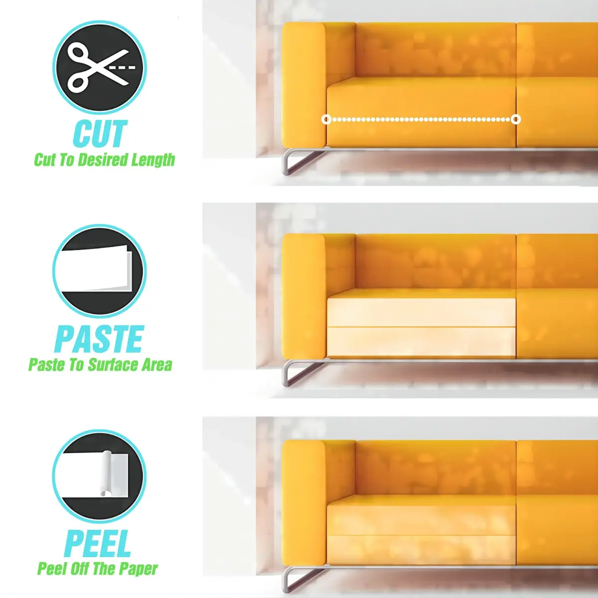 Polarduck Transparent Cat Scratch Tape 6 Inches x 20 Yards | Double-Sided Furniture Protector for Cats & Dogs - view 6