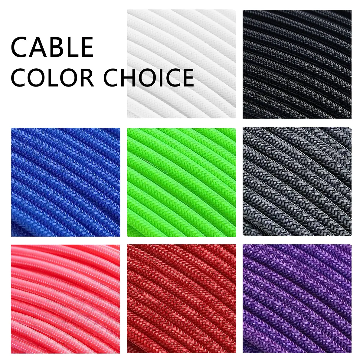 Formulamod Power Supply Sleeved Cable 18AWG EPS 8-P/PCI-8-P | Heat-Shrink-Less, 30cm, Compatible with All Power Supplies - view 4