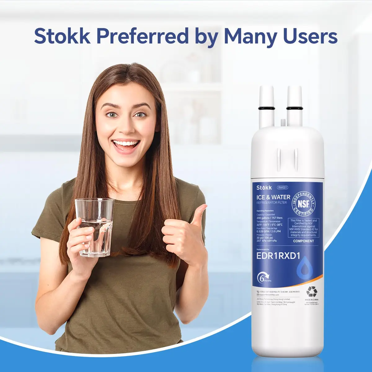 Stokk Potable Water Filter Replacement Set (3 Pack) | NSF Certified BPA-Free Coconut Shell - view 8
