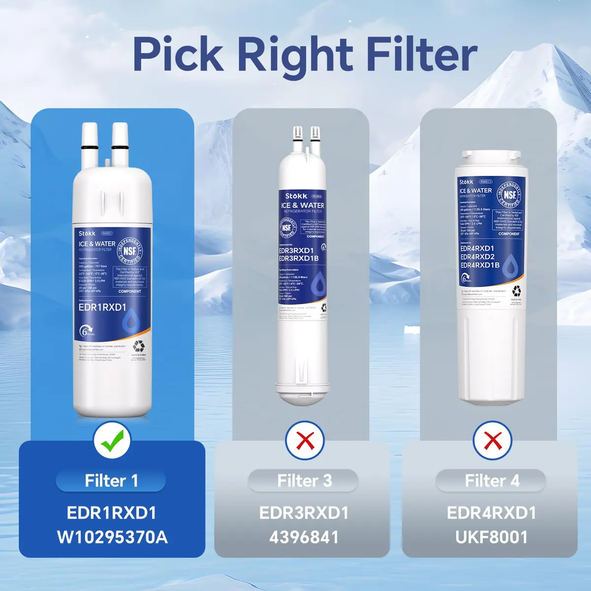 Stokk Potable Water Filter Replacement Set (3 Pack) | NSF Certified BPA-Free Coconut Shell - view 3