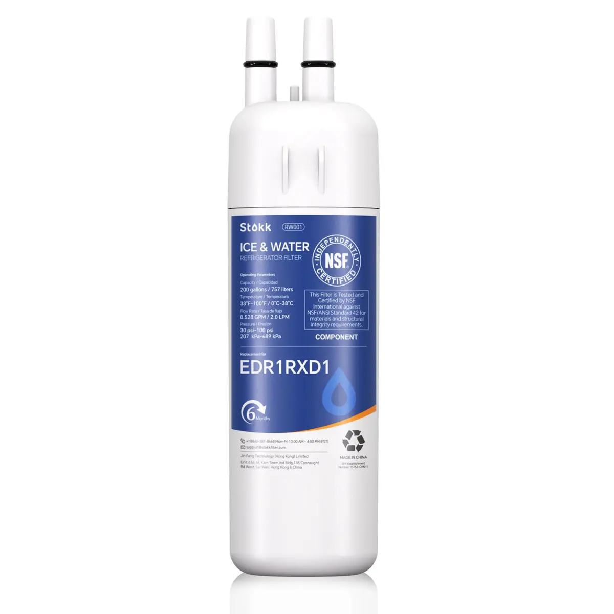 Stokk EDR1RXD1 Replacement Compatible with Everydrop Filter 1 | 1 Pack, BPA-Free, 200 Gallons Life - main product image