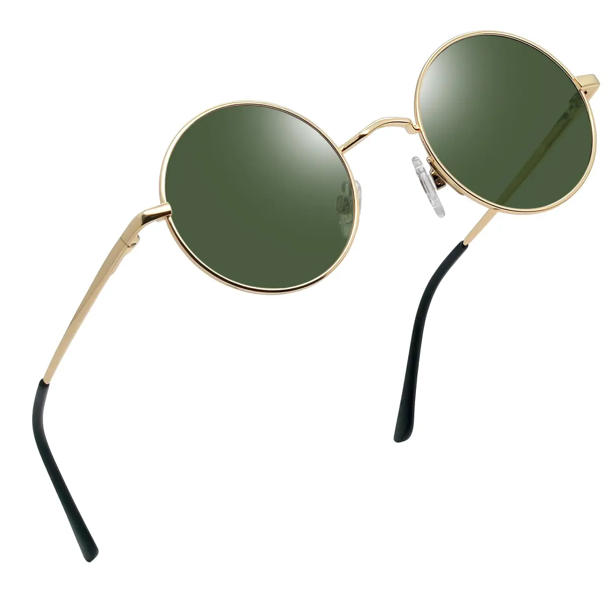 Joopin Gold G15 Small Round Sunglasses with Metal Frame and Polarized UV400 Protection - main product image