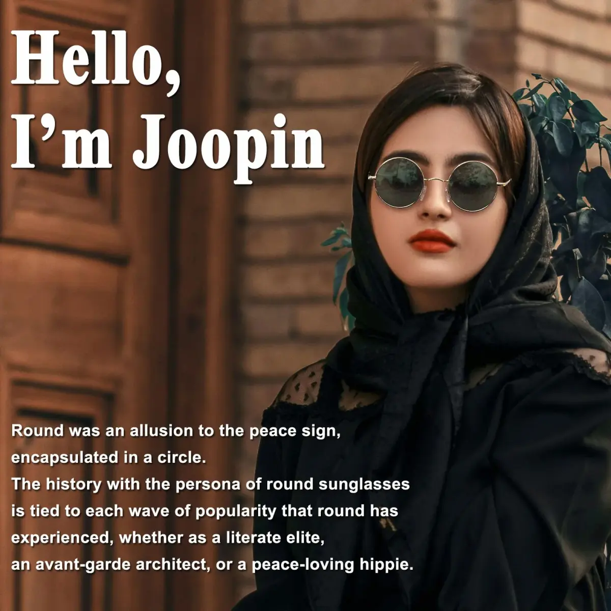 Joopin Gold G15 Small Round Sunglasses with Metal Frame and Polarized UV400 Protection - view 2