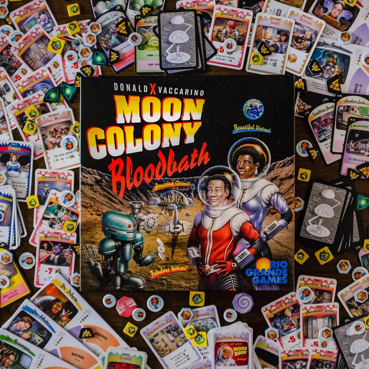 Rio Grande Games Moon Colony Bloodbath Strategy Card Game 1-5 Players Ages 14+ | Engine Building Engine-Losing Mechanics - view 2