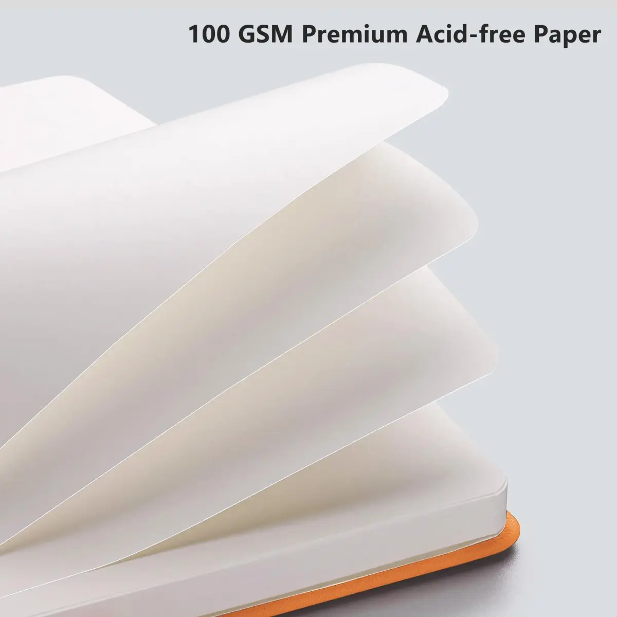RETTACY Orange Blank Journal Notebook A5 (14.5cm x 21cm) | Acid-Free Paper Notebook - view 3
