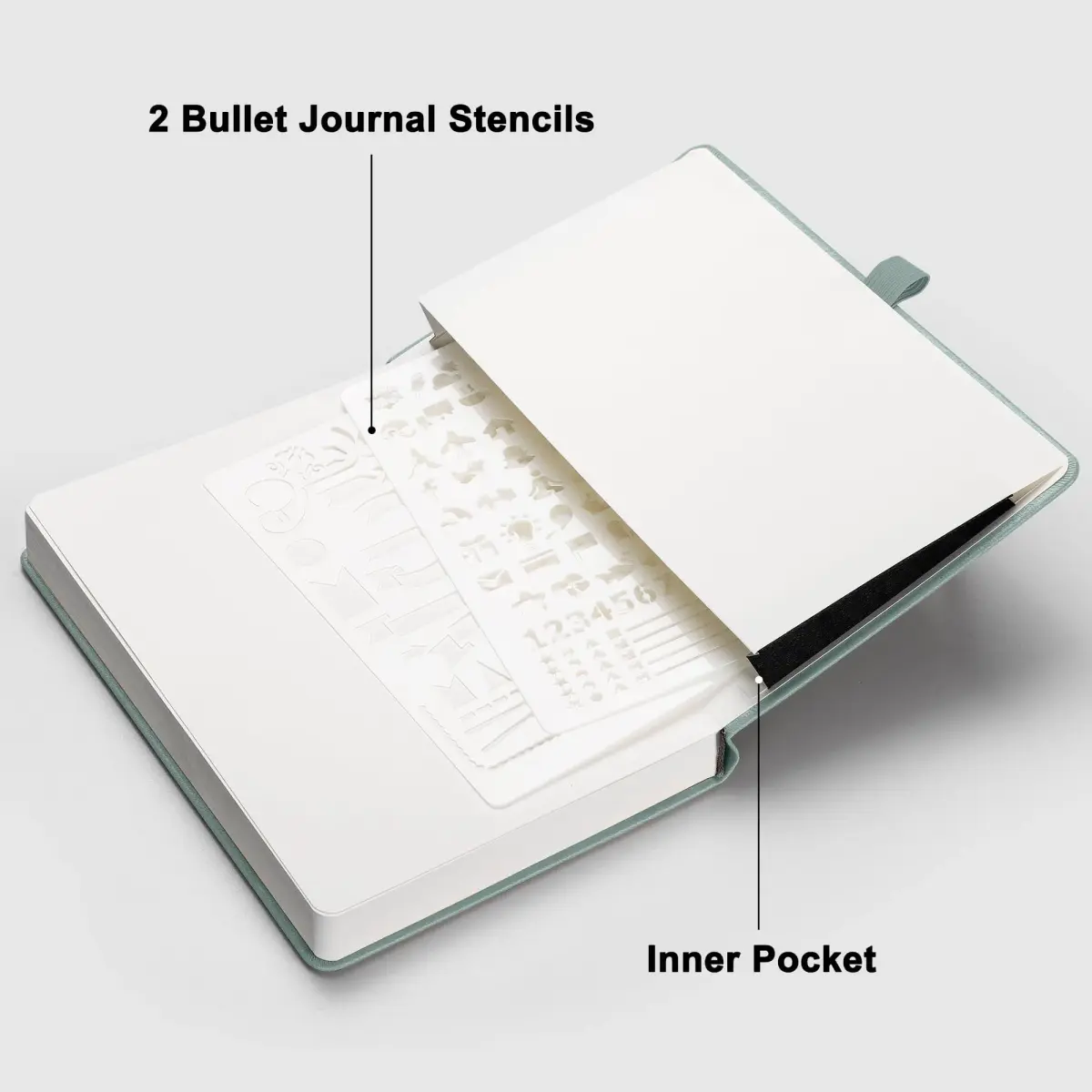 RETTACY Blank Journal Notebook A5 Blue-gray 192 Pages | Acid-Free Paper for Drawing - view 7
