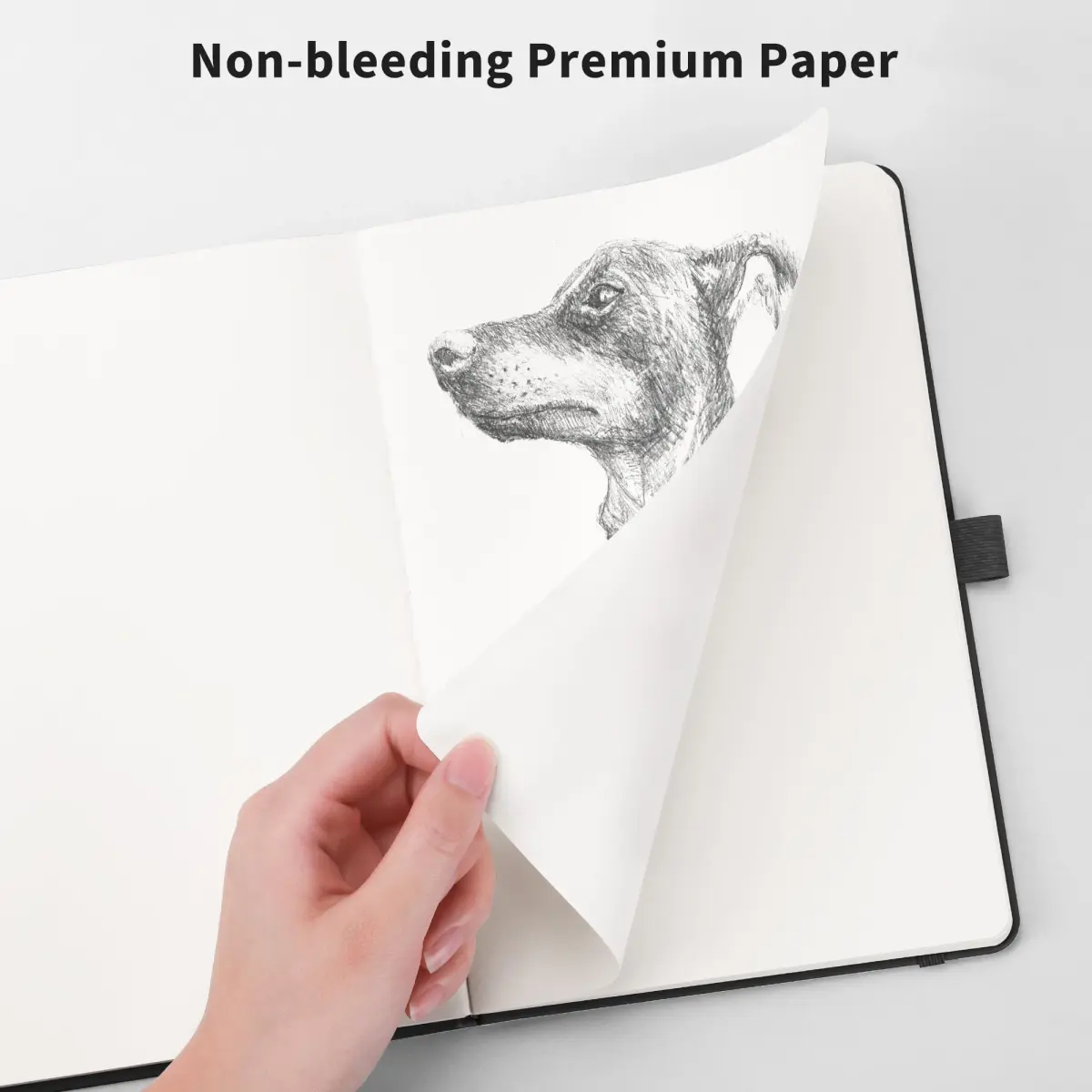 RETTACY Red Blank Journal Notebook A5 (5.7'' x 8.3'') | Acid-Free 100 GSM Paper - view 5
